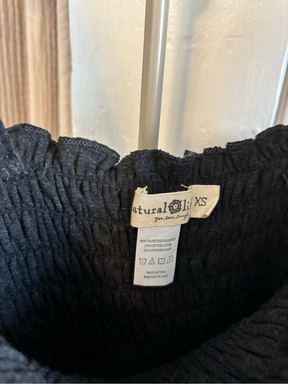 Natural Life Smocked Wide Leg Jumpsuit- XS - Picture 6 of 9